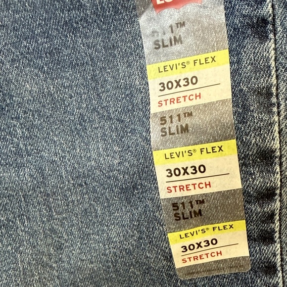 Levi's Men's 511 Slim Straight Flex Jeans in Medium Blue, 30 x 30 - Picture 5 of 6